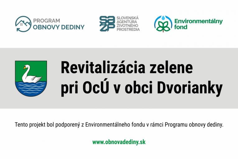 Revitalizácia zelene pri OcÚ v&nbsp;obci Dvorianky