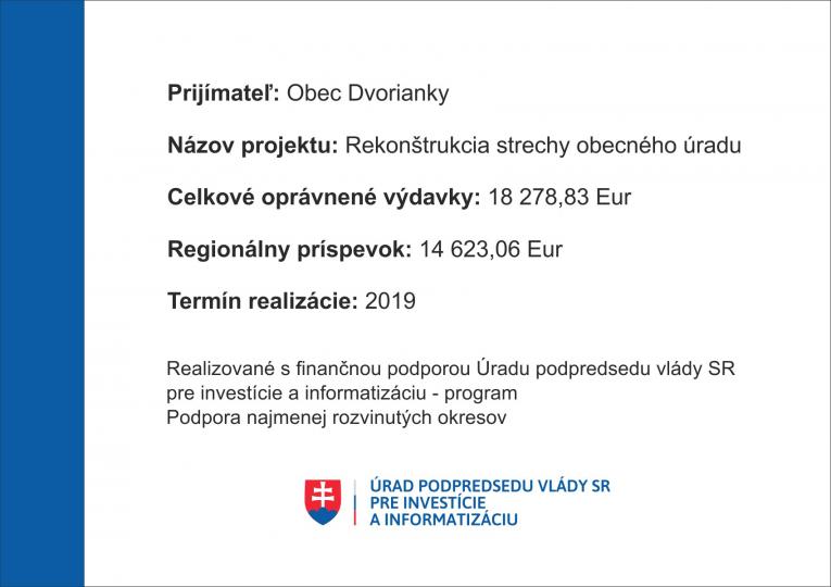 Rekonštrukcia strechy obecného úradu