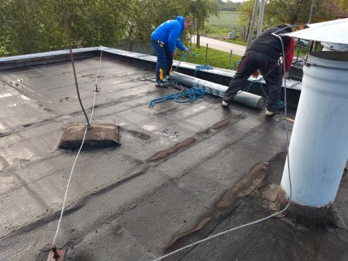 Rekonštrukcia strechy na vodárni, máj 2019