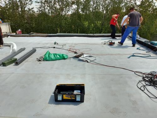 Rekonštrukcia strechy na vodárni, máj 2019