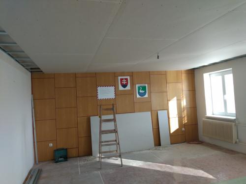 Rekonštrukcia stropov na OÚ, marec 2020